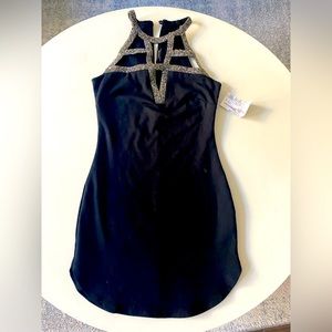 Black mini party dress